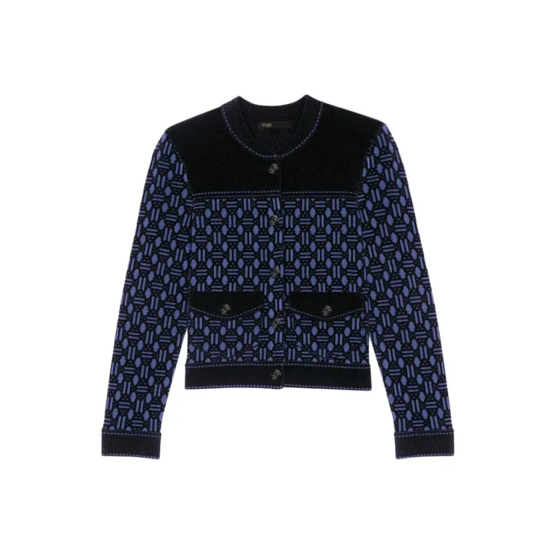 Maje Monogram pattern Cardigan-0