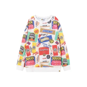 B.Duck Sweatshirt Women's Beige All Over Print