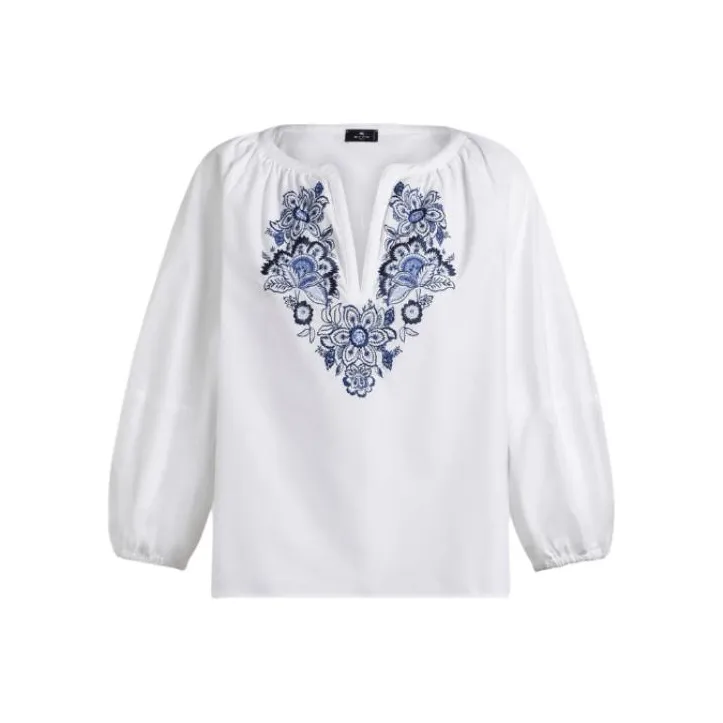 ETRO Blouse With Embroidery Shirt Women's White-0