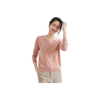 MIHUANG Cashmere Sweater Women's Melodious Sparrow Pink