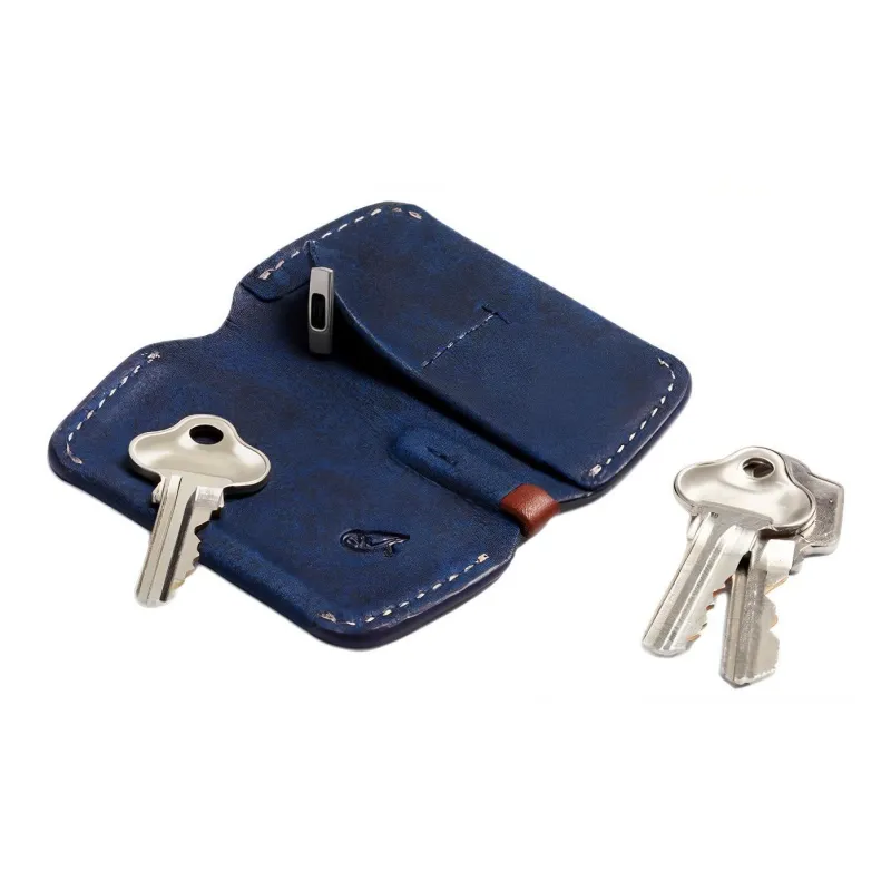 BELLROY Cow Leather Key Pouch Unisex Deep Sea Blue-2