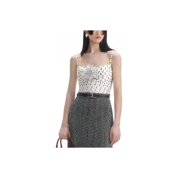 Self-portrait Camisole Women's White Dot Pattern