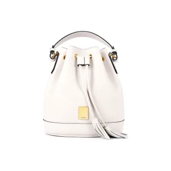 COURONNE Split Cow Leather Crossbody Bag Regular Women's Black/Ecru