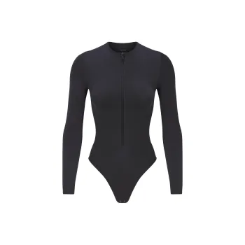 SKIMS FW24 SOFT SMOOTHING SEAMLESS LONG SLEEVE BODYSUIT Bodysuits Women's ONYX/Onyx
