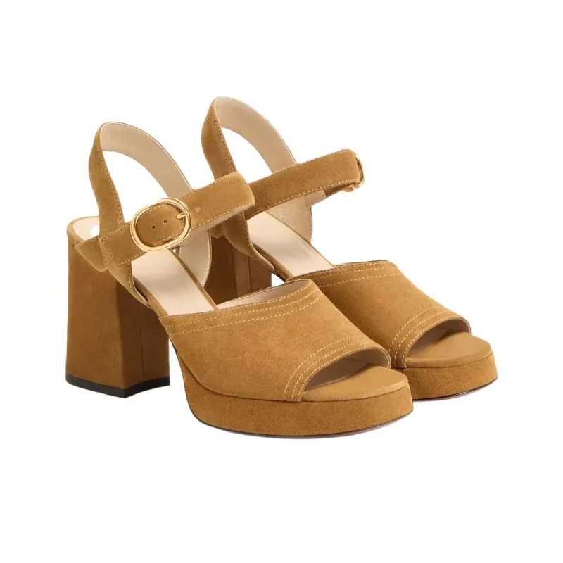 Valentino Fawcette One Strap Sandals 10cm Women's Beige-2