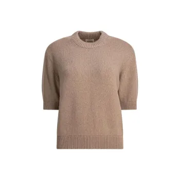 KHAITE Short Sleeved Crewneck Jumper