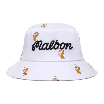 Malbon Golf Polyester Bucket Hats Unisex White