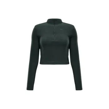 Nike Sportswear Phoenix Plush Women's Slim Long Sleeve Cozy Fleece 1/2 Zip Top