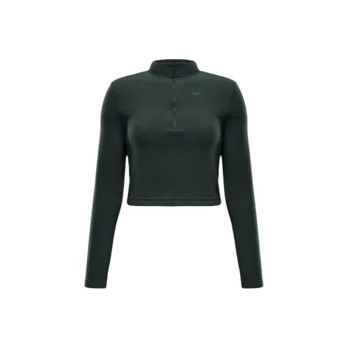 Nike Sportswear Phoenix Plush Women's Slim Long Sleeve Cozy Fleece 1/2 Zip Top