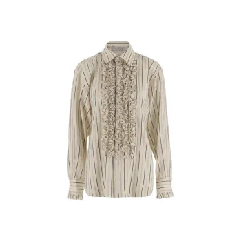 Stella McCartney Ruffle Detailed Striped Shirt