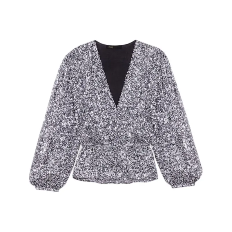 Maje Sequinned Blouse-0