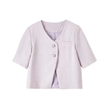 FANQIN Jackets Women's Light Purple