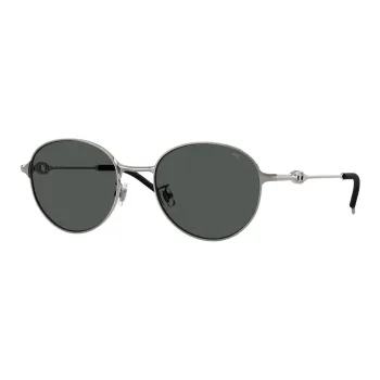 DIESEL Alloy Metal Oval Sunglasses Unisex Silver