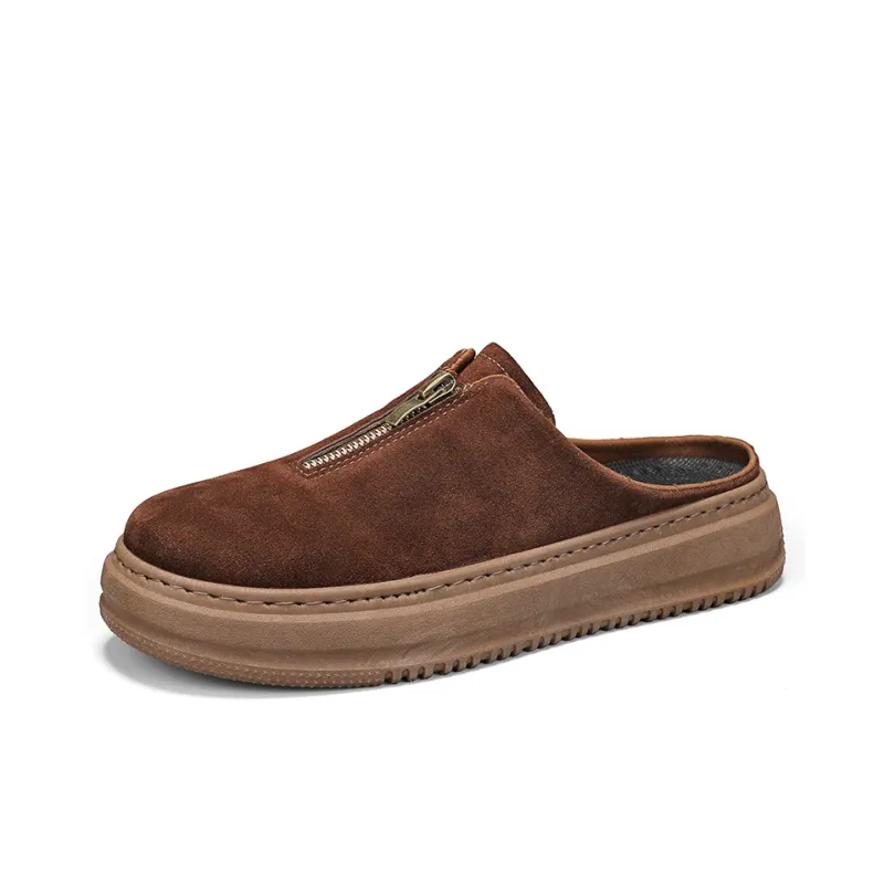 ENRICO COVERI Rubber Sole Quiet, Odor Resistant, Slip Resistant Closed Toe Slippers Men's-8