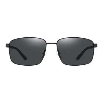 Thunder Pailong Alloy Square Sunglasses Men's Black, Gray