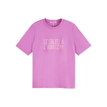 Scotch&Soda T-Shirt Women's Large Lilac Multicolor