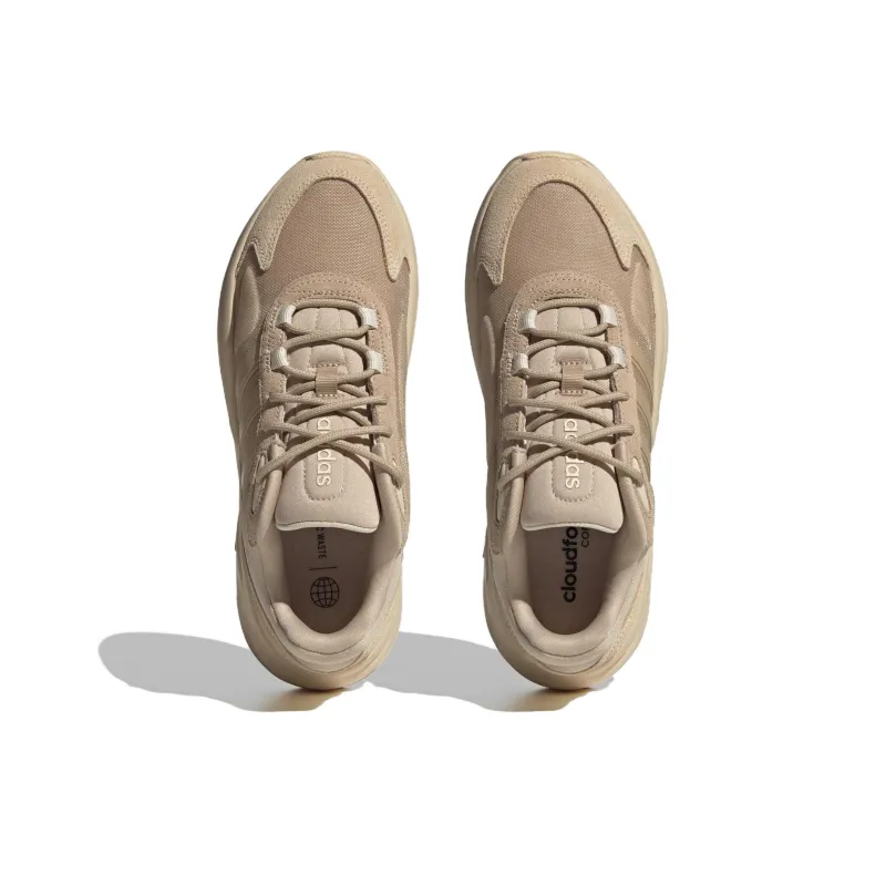 Adidas OZELLE CLOUDFOAM Anti Slip Wear Resistant Low Top Running Shoes Women's Beige-3