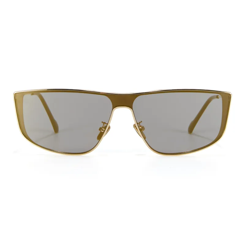 PLASTIC BRAIN Metal Irregular Shape Sunglasses Unisex-7