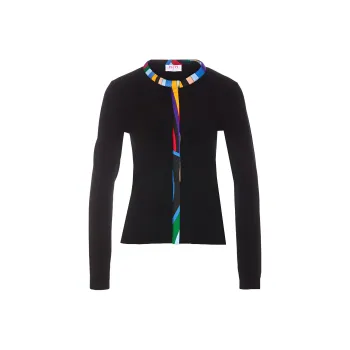 EMILIO PUCCI Multicolor trim Cardigan