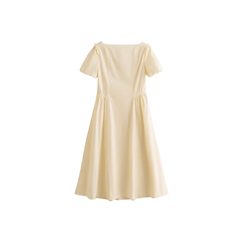 Inman Short Sleeved Dress Women's Ancient Apricot-1