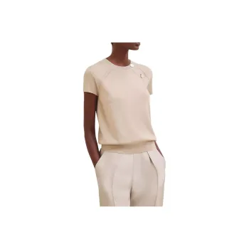 HERMES Cashmere Sweater Women's Beige