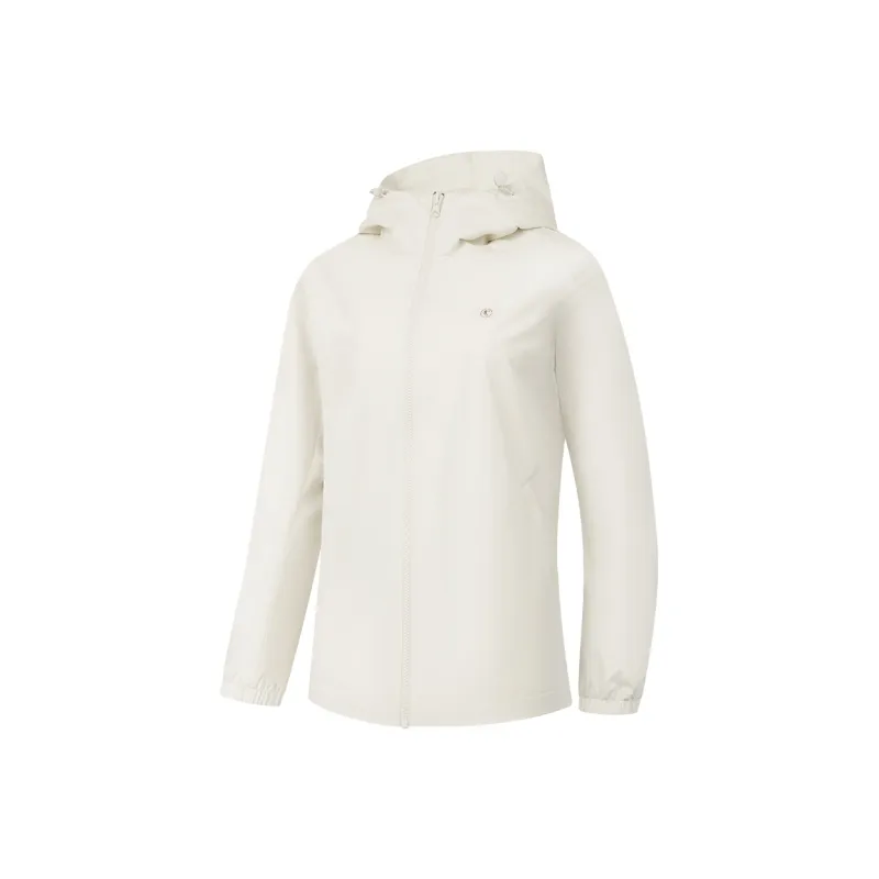 QIAODAN Trench Coat Jackets & Coats Women's Cream White-0