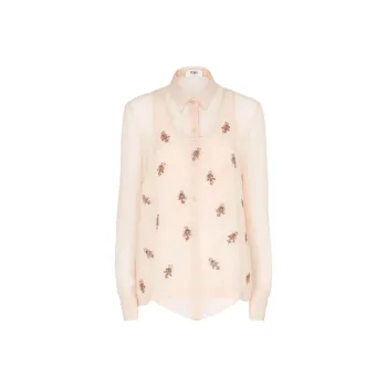 FENDI Embroidered Georgette Shirt