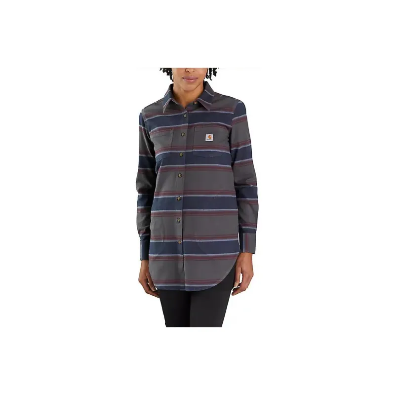 Carhartt Shirts Women's Striped Purple/Shadow Stripe-0
