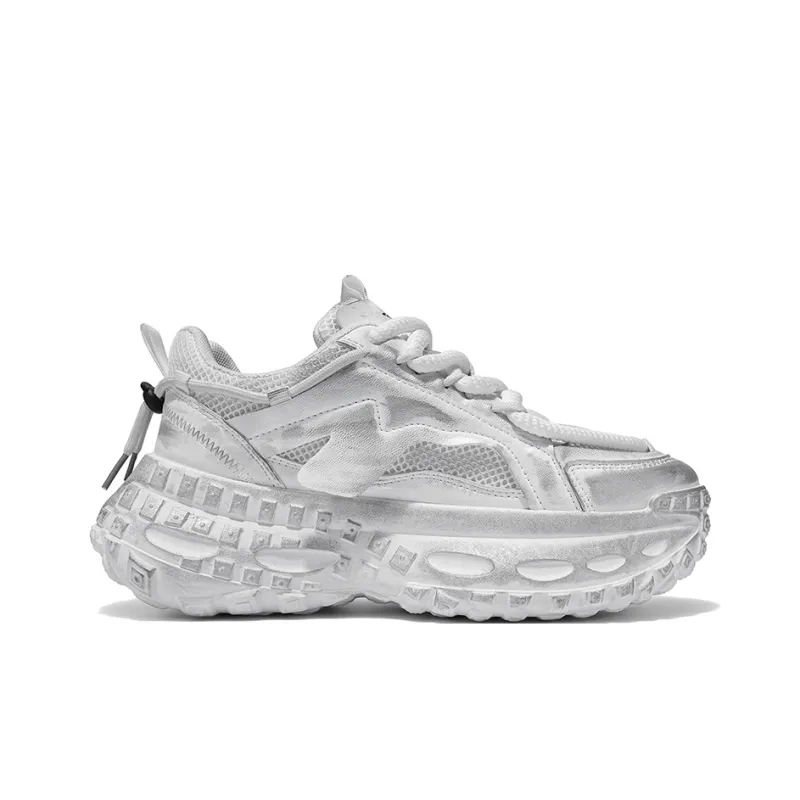 Hong Kong Meng Slip Resistant, Abrasion Resistant, Breathable Low Top Chunky Sneakers Men's-6