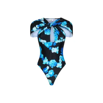 COPERNI Floral print Cut out Bodysuit