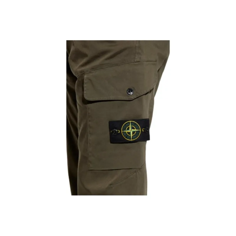 STONE ISLAND Logo Patch Regular Fit Cargo Pants-4