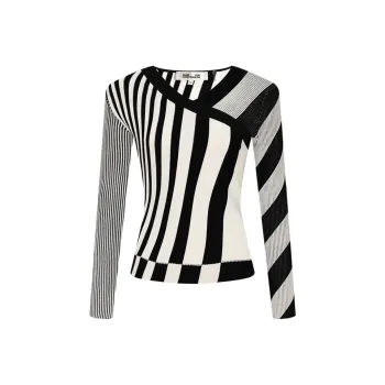 DVF Diane Von Furstenberg SS23 Knitwear Women's Black White