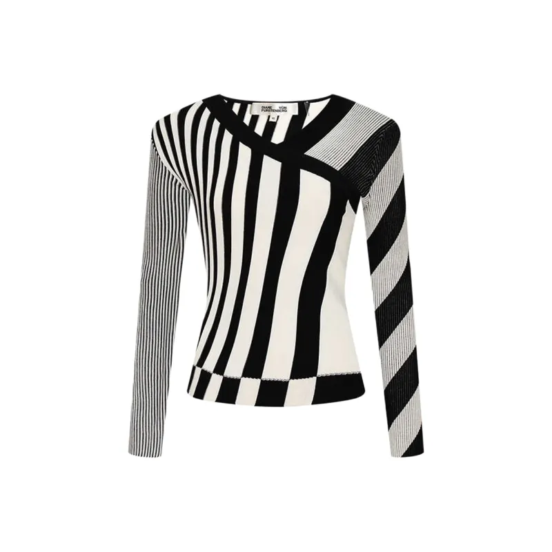 DVF Diane Von Furstenberg SS23 Knitwear Women's Black White-0