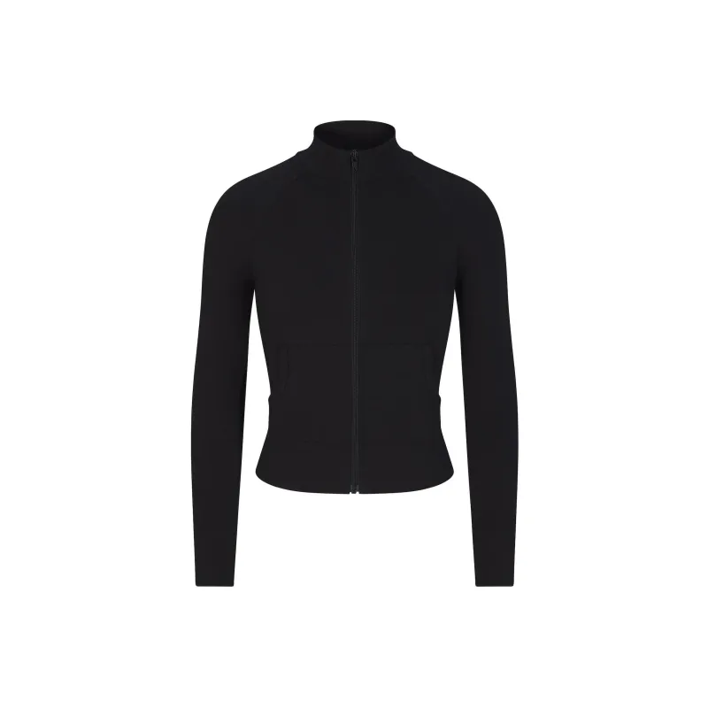 SKIMS OUTDOOR TRACK JACKET Jackets Coats Women's ONYX/Onyx-0