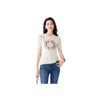 Love Elaine Summer Knitwear Slim Fit Women's Apricot