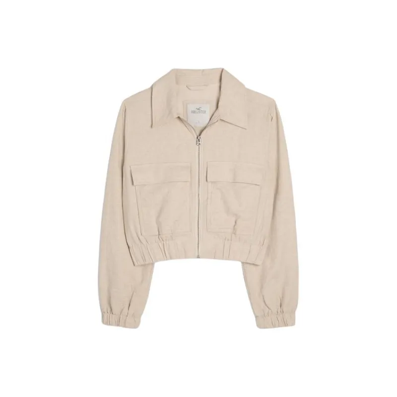 Hollister Jackets Coats Women's Light Brown-0