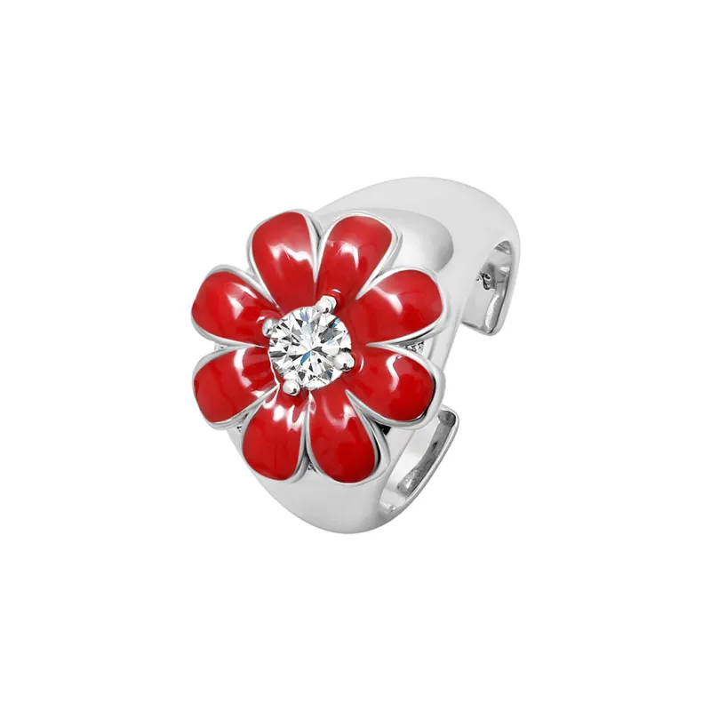 Narcii White Gold Plated Copper Rings Women's-4