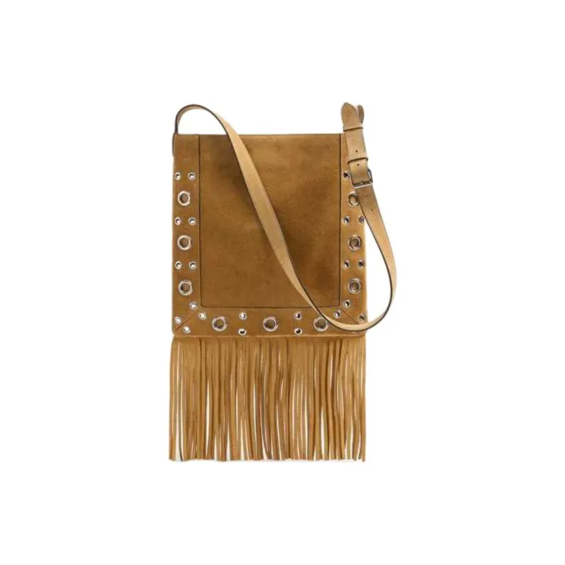 Valentino Nellcôte Fringed Edge Shoulder Bag-2