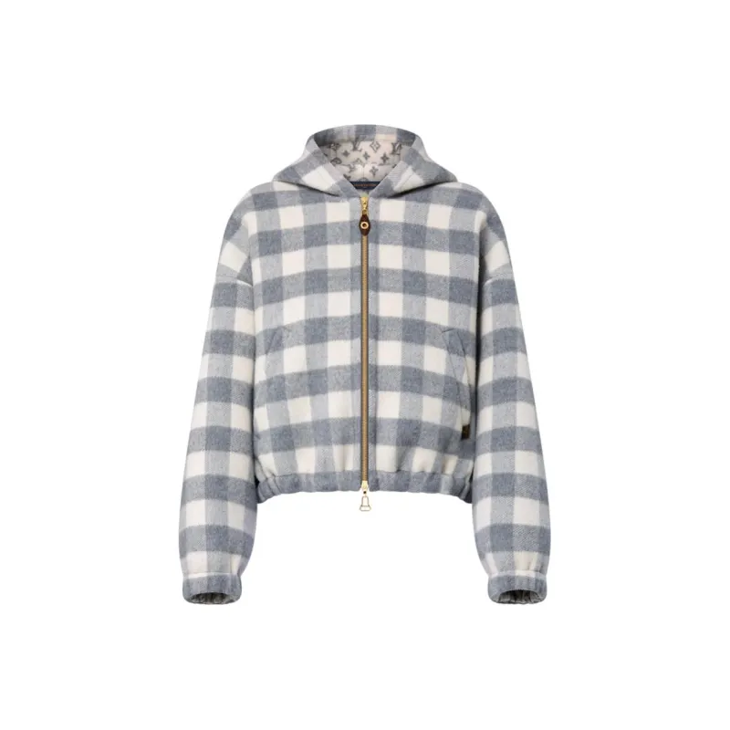 LOUIS VUITTON Double Face Check Zip Up Jacket-0
