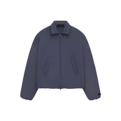 Fear Of God Essentials Military Nylon Hooded Jacket Women's Military Nylon Bomber Jacket Marine