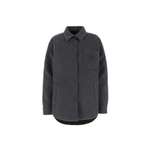MIU MIU stepping Coats Women's Gray