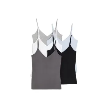 H&M Camisoles Women's 5 Pack Dark Gray+Light Blue+Gray+White+Black