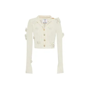 CASABLANCA Floral appliqué Top