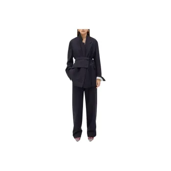 Bottega Veneta Double Breasted Blazer 'Black/Blue'