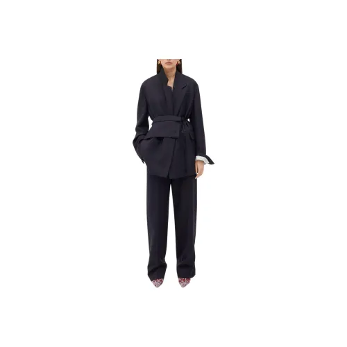 Bottega Veneta Double Breasted Blazer 'Black/Blue'