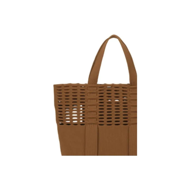 ISSEY MIYAKE Polyester Tote Bag, Shopping Bag, Handbag Women's Light Brown-2