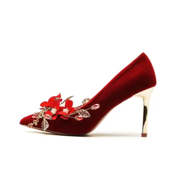 KATHRYN WILSON Slim Heel High Heels Women's Red