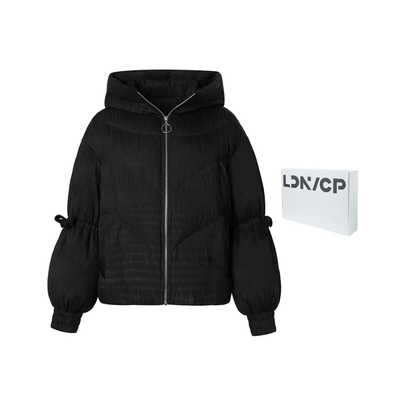 CHENPENG LDN Solid Color Hooded Down Jacket Women's-2