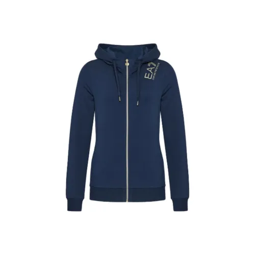 EMPORIO ARMANI EA7 SS23 Jackets Coats Women's Marine Blue