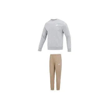 Nike Casual Sportswear Men Set Gray Top+Light Umber Bottom